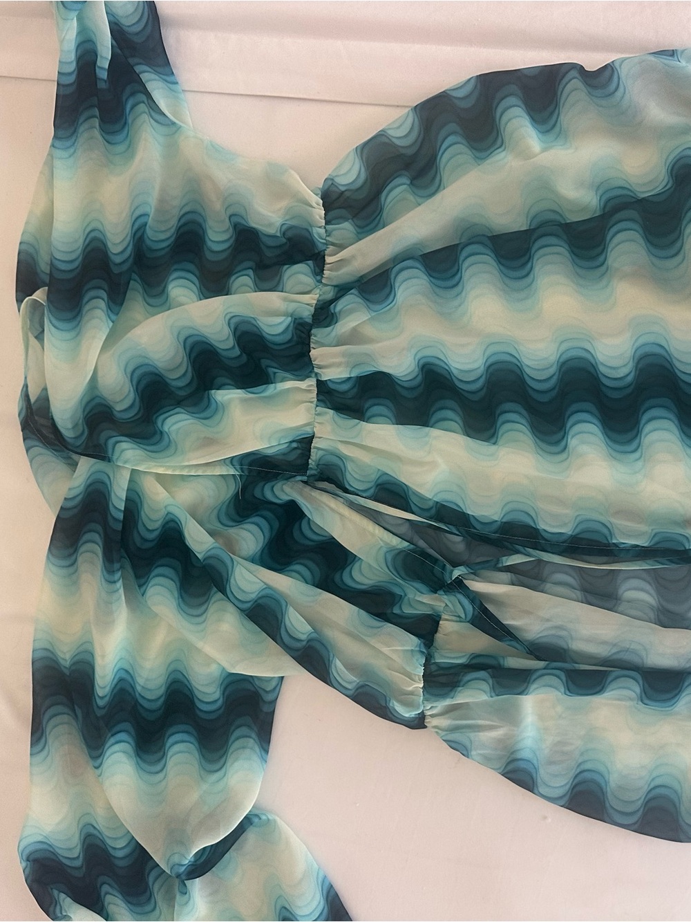 DEVON WINDSOR Rafa Robe aqua Tie-Front Coverup - Picture 7 of 9